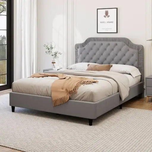 [CAM-006] Cama tapizada con capitoné